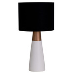 Ipe Table Lamp - White / Gold / Black