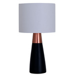 Ipe Table Lamp - Black / Copper / White