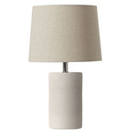 Jatoba Table Lamp - White / Rustic Linen
