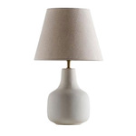 Buzios Table Lamp - White / Rustic Linen