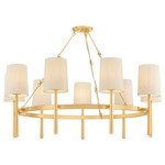 Bridgeton Chandelier - Aged Brass / Off White