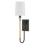 Glenmont Wall Sconce - Distressed Bronze / White Linen