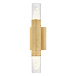 Glen Cove Wall Sconce - Aged Brass / Clear Seeded