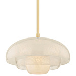 Auburndale Pendant - Aged Brass / Clear Cloud