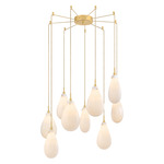 Ironwood Chandelier - Aged Brass / Opal