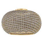 Penarth Ceiling Light - Aged Brass / Natural