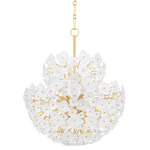 Barrytown Chandelier - Vintage Gold Leaf / White