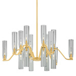 Harpswell Chandelier - Aged Brass / Smoke