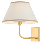 Durland Wall Sconce - Aged Brass / White Linen