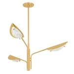 Levin Chandelier - Aged Brass / Frost