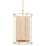 Jones Point Pendant - Vintage Gold Leaf / Abaca