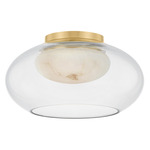 Moore Ceiling Light - Aged Brass / Clear