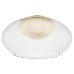 Moore Ceiling Light - Aged Brass / Clear