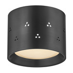 Edisto Ceiling Light - Distressed Bronze / Clear Etched