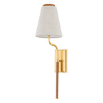 Sullivan Wall Sconce - Aged Brass / Natural Linen