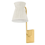 Hollywood Wall Sconce - Aged Brass / Off White