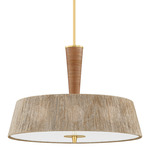 George Pendant - Aged Brass / Abaca