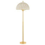 Palmetto Floor Lamp - Aged Brass / Natural