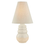 Tybee Table Lamp - White / Natural Linen