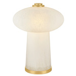 Fords Portable Table Lamp - Aged Brass / Seeded Cloud