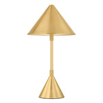 Salma Portable Table Lamp - Aged Brass / White
