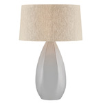 Colwyn Table Lamp - Dove White / Natural Linen