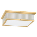 Ashdown Square Ceiling Light - Aged Brass / Off White
