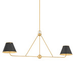 Burghley Linear Pendant - Aged Brass / Distressed Bronze