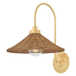 Kensington Wall Sconce - Aged Brass / Rattan