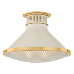 Highclere Ceiling Light - Aged Brass / Off White