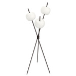 Kushi Floor Lamp - Black / Opal