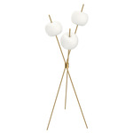 Kushi Floor Lamp - Brass / Opal