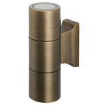 LED Retrofit Up / Down Deck Light - Centennial Brass / Clear