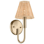 Bekah Wall Sconce - Champagne Bronze / Rattan