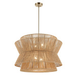 Ophira Pendant - Champagne Bronze / Jute