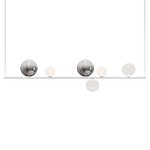 Random Stick Long Linear Pendant - Matte White / Chrome / Frosted / Clear