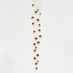 Ova Multi-Light Pendant - White Canopy / Clear Amber