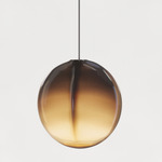 Ova Pendant - White Canopy / Clear Amber