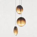 Ova Multi-Light Pendant - White Canopy / Clear Amber