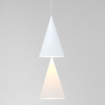Peaks Down Pendant - White / White