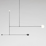 Mobile 1 Chandelier - Black Patina / Opal