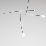 Mobile 14 Chandelier - Black Patina / Opal
