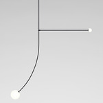Mobile 15 Chandelier - Black Patina / Opal