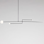 Mobile 3 Chandelier - Black Patina / Opal