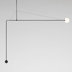 Mobile 4 Chandelier - Black Patina / Opal