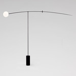 Mobile 5 Floor Lamp - Black Patina / Opal