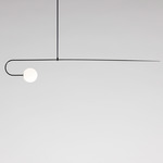 Mobile 8 Chandelier - Black Patina / Opal