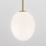 The Philosophical Egg Pendant - Polished Brass / Opal