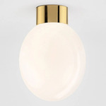 The Philosophical Egg Wall / Ceiling Light - Polished Brass / Opal