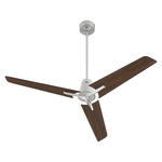 Halcyon Ceiling Fan - Satin Nickel / Walnut